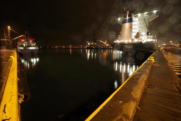 Sundahöfn við upptökustað